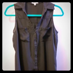 Black, sleeveless, Express “The Portofino” Shirt